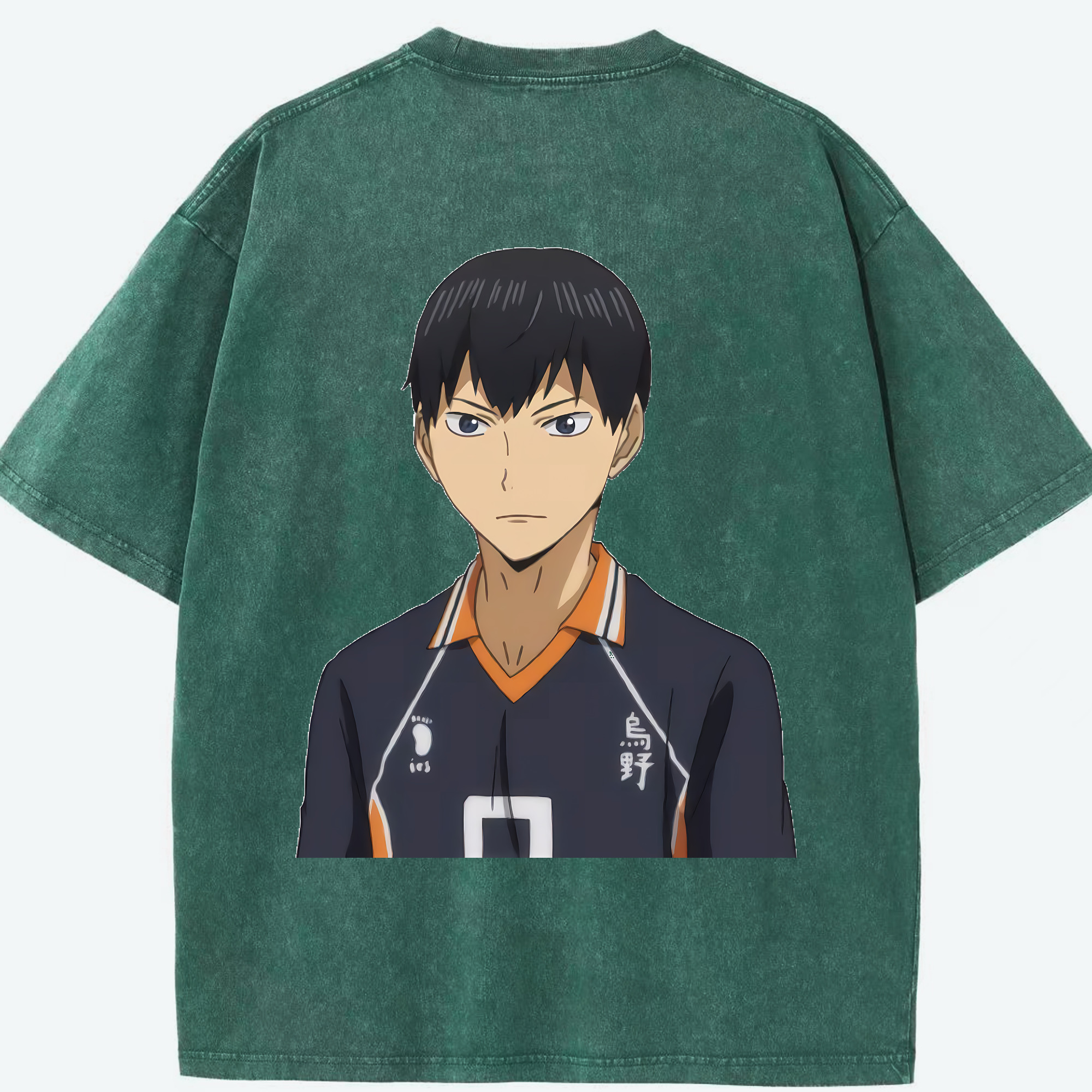 （画像用） ハイキュー!! Haikyu!! 綿100% ヴィンテージ風 半袖Tシャツ（背面プリント）